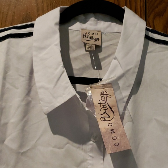 COMO VINTAGE WW WHITE BLOUSE - Picture 3 of 4